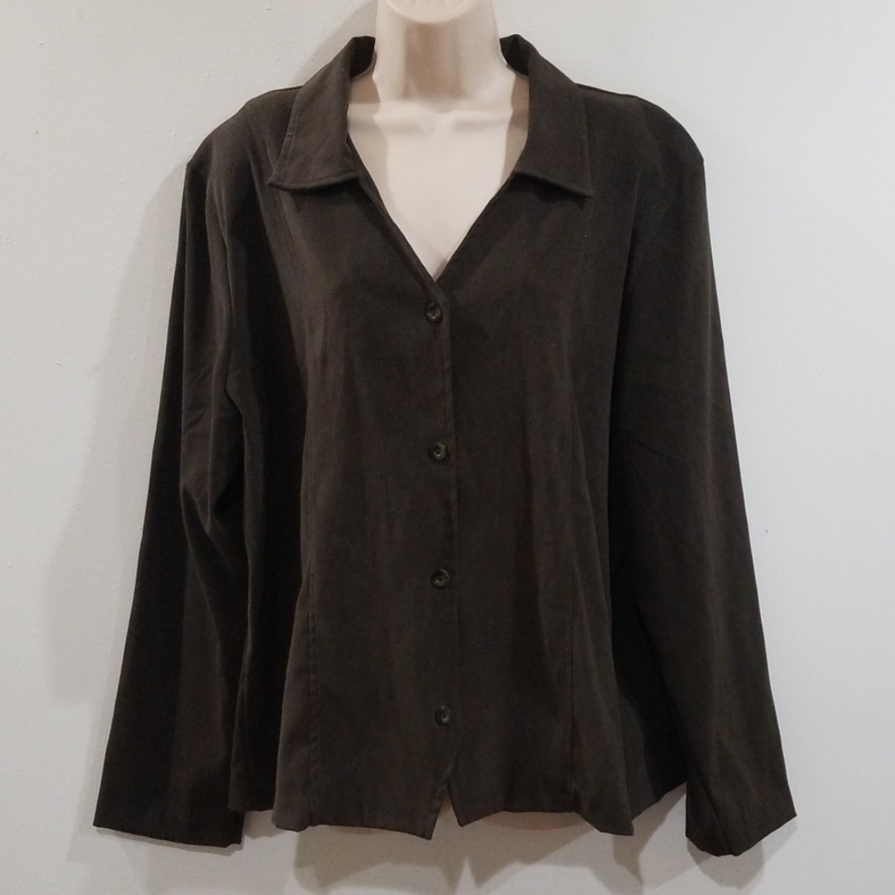 Ashley Cooper women's green stretch xl blazer